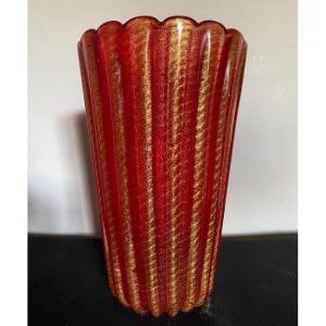 Vintage Vase By Barovier And Toso Murano 1950