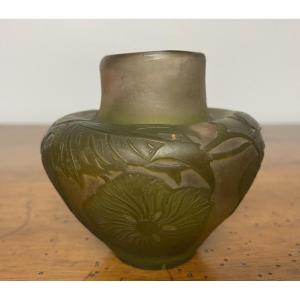 Emile Gallé - Vase Decorated With Clematis 