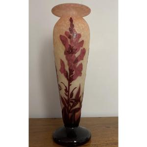 Delattre Nancy - Vase Decorated With Foxgloves