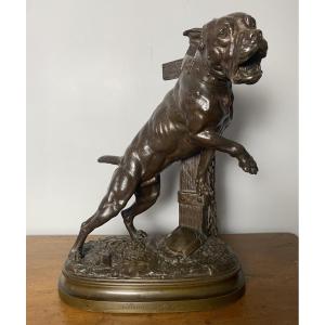Lecourtier Bronze “beware Of The Dog”