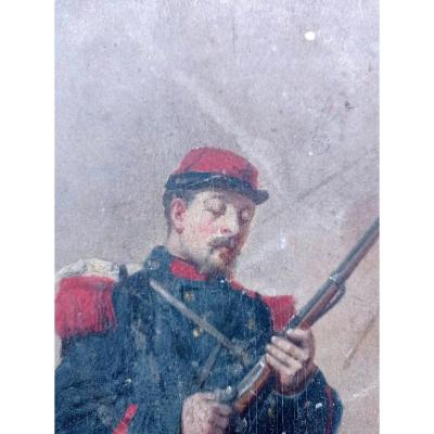 Oil On Panel Alfred Emile Gaubault XIX Émé