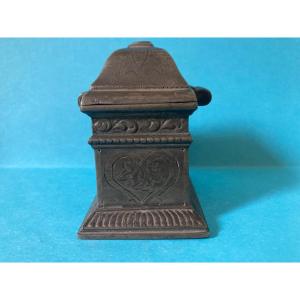 Eighteenth Pewter Box With Holy Oils