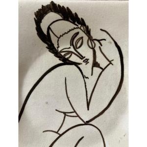 Ceramic 1970s Stylized Woman