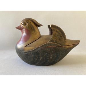 Duck Incense Box Kogo Japanese Lacquer Perio Edo