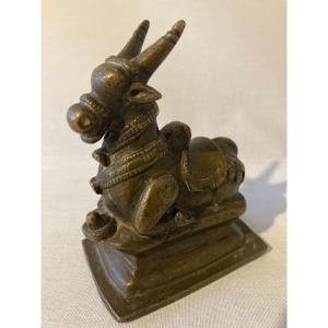 Asian Bronze Statue India Nandi Mount Of Shiva