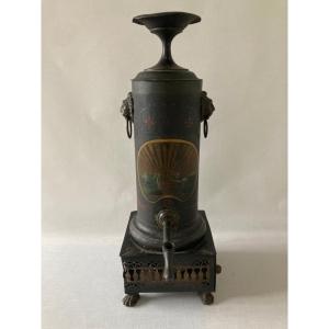 Water Fountain In Painted Sheet Metal Empire Period