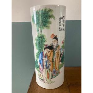 Porcelain Roller Vase China Republic Period