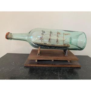 Boat In Bottle Marine Folk Art