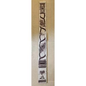 Delft Tiled Column. XVIIIth Century.