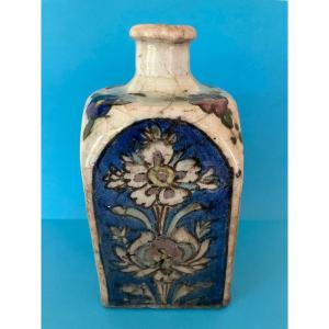 Kadjar Style Bottle Vase With Floral Decoration
