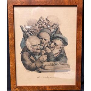Antique Dealers Engraving By Louis Léopold Boilly