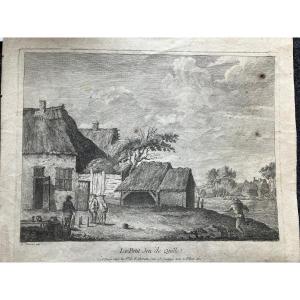 Engraving After David Téniers The Little Bowling Game