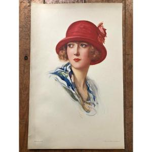 Elegant Au Chapeau Fernand Toussaint Art Deco