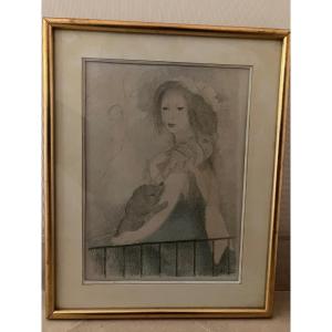 Marie Laurencin Lithograph The Woman With The Little Dog
