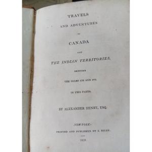 Travels And Adventures In Canada And The Indian Territories 1809