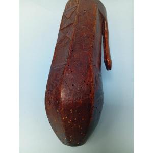 Coffin Case Faux Stone Folk Art 