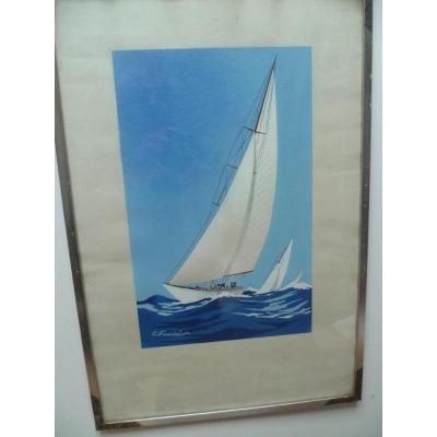 Georges Dig Sailboat At Sea