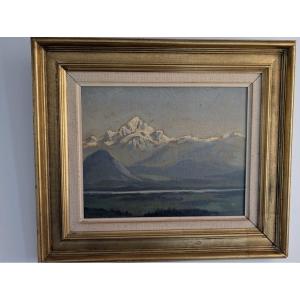 Mont Blanc By Emile Alder, Mountain Painting