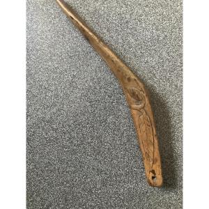 Folk Art Carved Wooden Planting Pot 