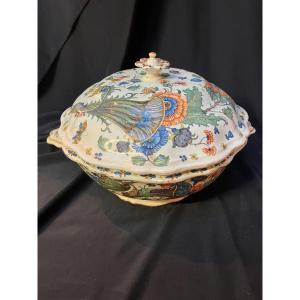 Rouen Earthenware Tureen With A Cornucopia Design 