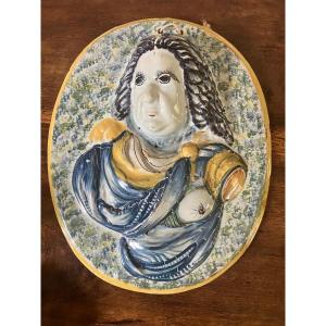 Castelli Faience Plaque Of Saint Agatha Of Catania 