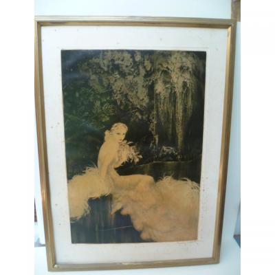 Louis Icart (1888-1950) The Orchids