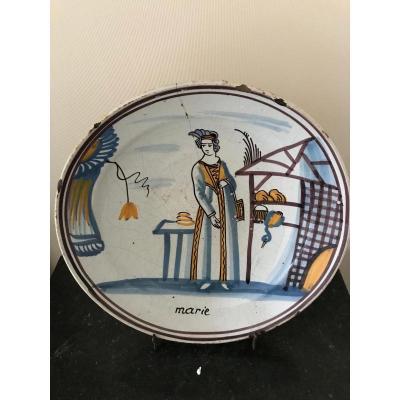 Earthenware Dish North Vron Epoque Eighteenth