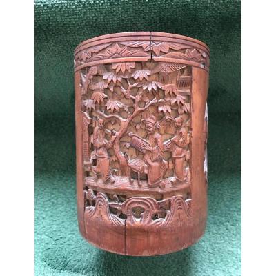 Pot à pinceaux Chine XIXe