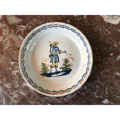 Earthenware Plate De Nevers, Eighteenth Century