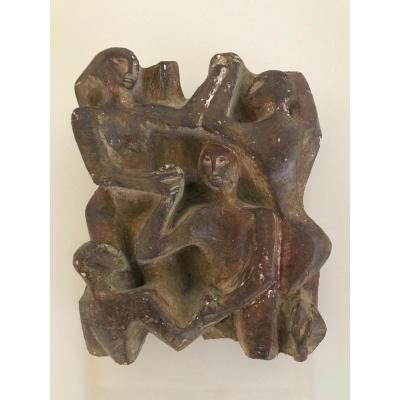 Modernist Plaster Sculpture. Circa 1960.