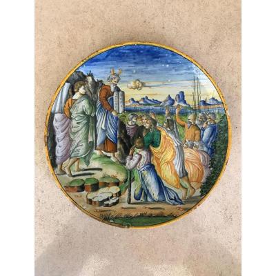 Dish In The Style Of Urbino - Moses And The Tables Of The Law