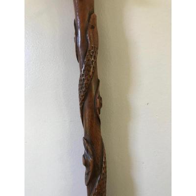 Cane Of Folk Art Snake