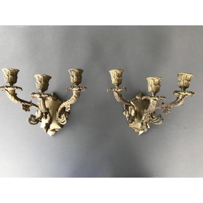 Pair Of Empire Wall Lights