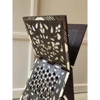 Quran Holder (rahlé) Inlaid With Mother Of Pearl And Bone