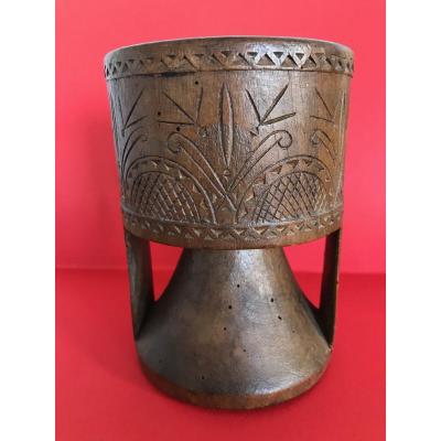 Folk Art - Chalice In Carved Wood