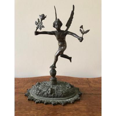 The Messenger - Statuette In Silver Bronze