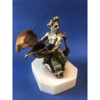 Neptune - Bronze Inkwell