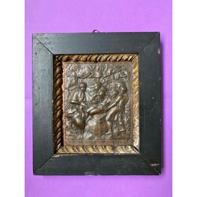 The Entombment - Repoussé Copper Plate