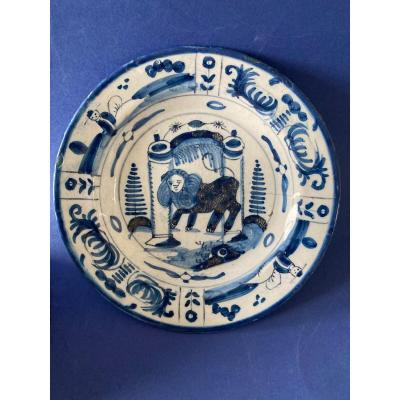Delft Plate With Lion