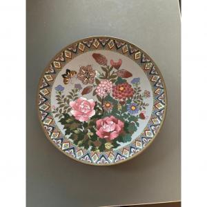 Japan - Plate With Cloisonne Enamels