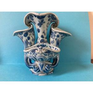 Italian Majolica Cantagalli Earthenware Vase Florence Majolica