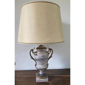 Cassolette Mounted In Marble And Bronze Louis XV Style Lamp