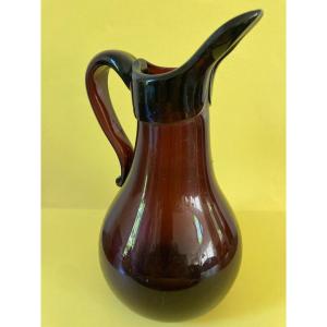 Norman Pitcher In Blown Glass Popular Art Norman Glassware