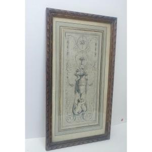 Print With Two Sirens Miger Cauvet Louis XVI