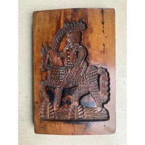 Moule à Spéculos. Art Populaire. Flandres. Cavalier.