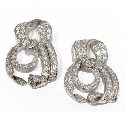Earrings In Diamonds 1930 And Platinum