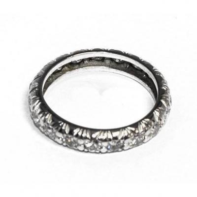 Platinum Wedding Ring Fully Set With Diamond