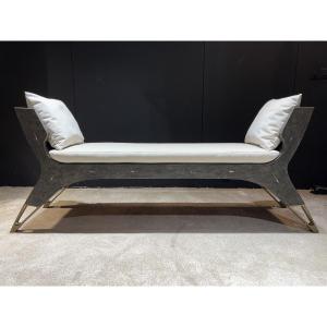 Shagreen Bench Seat Designed By Ria And Youri Augousti – 1990s