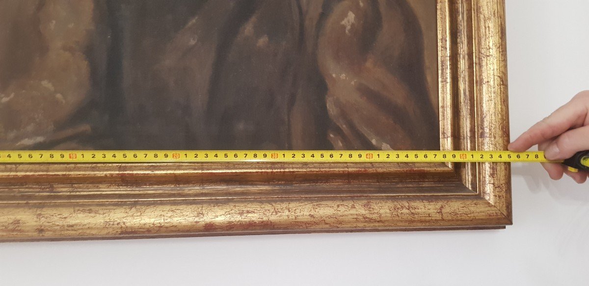 Ritratto di Ciociara olio su tela inizio XXs-photo-1