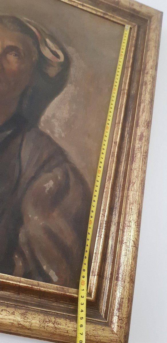 Ritratto di Ciociara olio su tela inizio XXs-photo-3